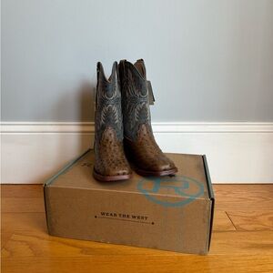 Brown and Black Western Boots